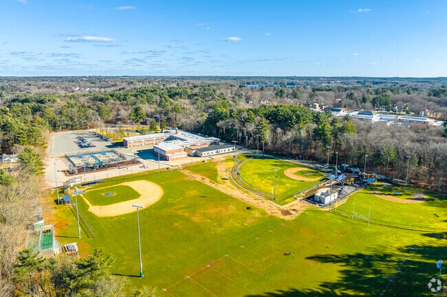 John F. Kennedy Elementary School in Canton, MA features two large baseball fields.