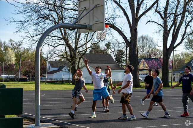 Play against your friends and neighbors at Willowdale Park's basketball court.