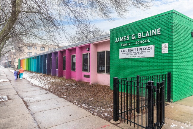 Blaine Elementary School is a highly rated public school in Lakeview.