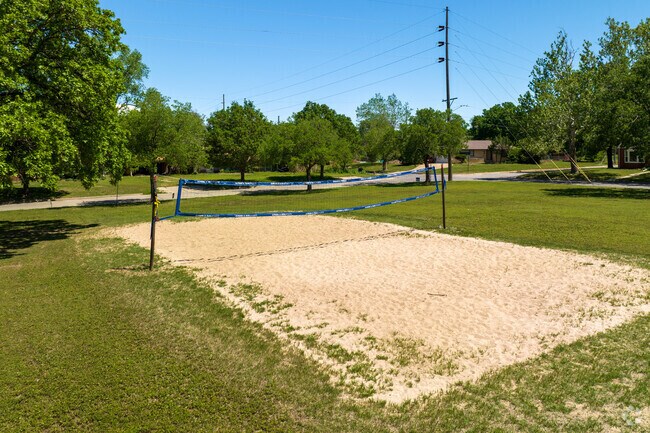 Sand volleyball courts at Fairmount Park offer fun recreation for residents.