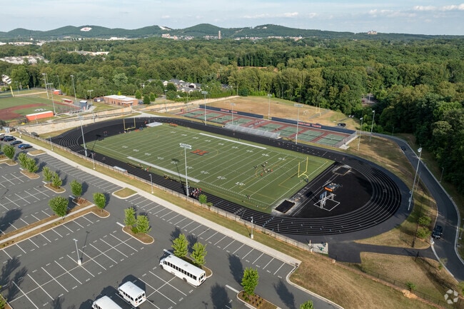 The Heritage high School track field.