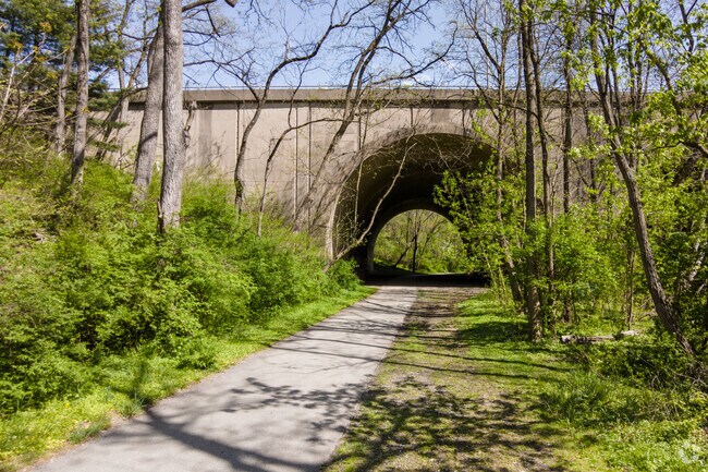 Walking Trail in Pennypack Park in the Pennypack Neighborhood of Philadelphia.