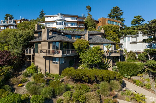 Hillside home with a stunning view is the rule rather than the exception in Tiburon.