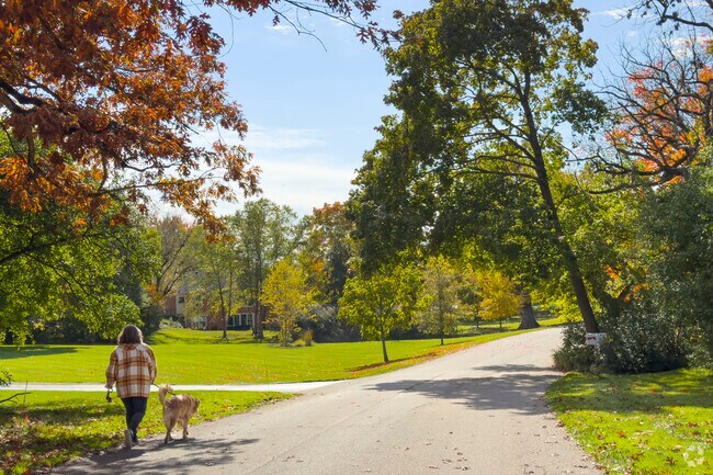 Quiet streets are perfect for dog walks with your best friend in North Barrington.