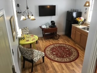 Downstairs area with TV