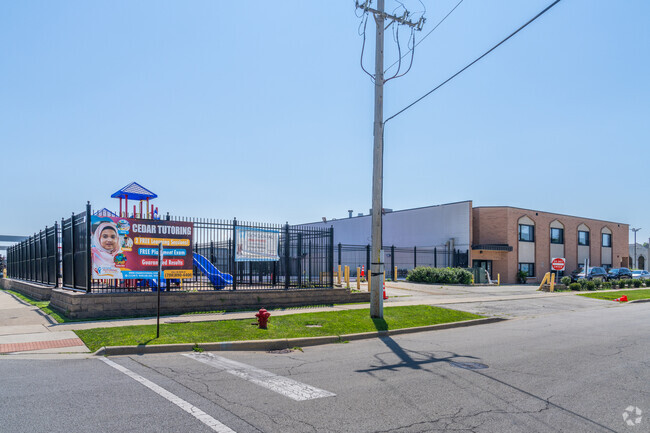 Aqsa School has a large playground on the north end of the property.