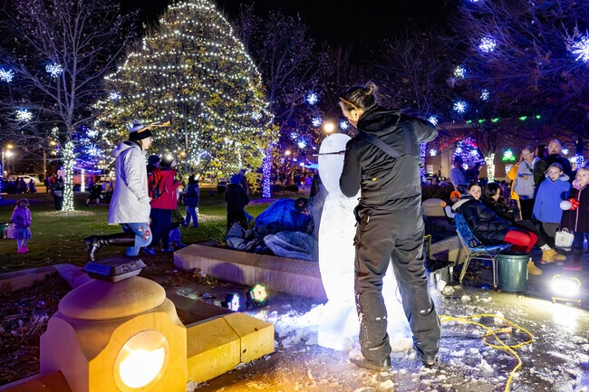 They have amazing ice sculptors at Winterfest.
