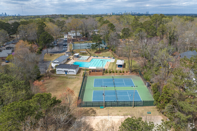 Leafmore-Creek Park Hill is a forested neighborhood with plenty of greenery and recreation to enjoy including the Leafmore-Creek Park Club.