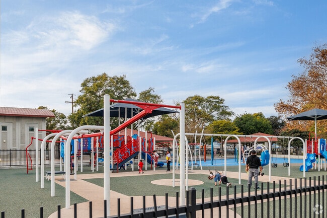Your kids can enjoy the playground at Veterans Park in Bell, CA.