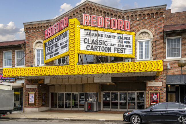 Enjoy a movie at the Redford Theatre just outside the Minock Park neighborhood.