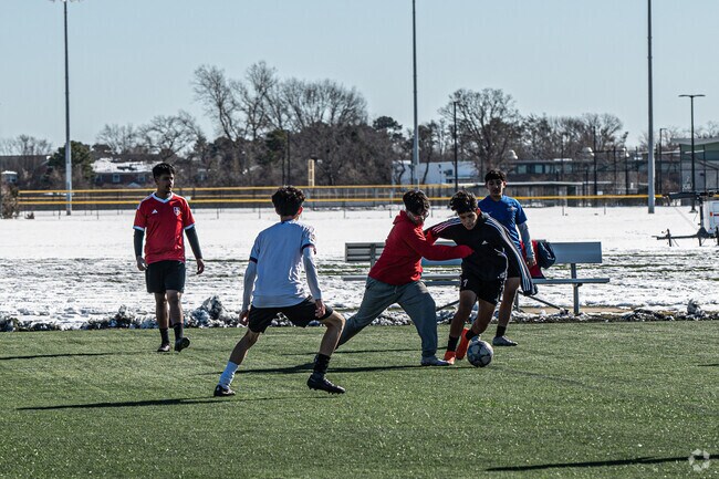 Brentwood soccer lovers play all year around at Brentwood State Park.
