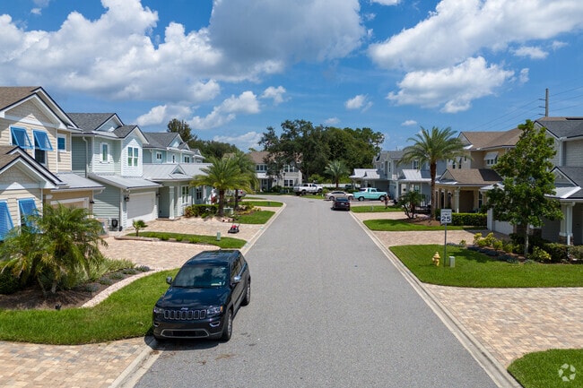 A typical residential street in Palm Valley.