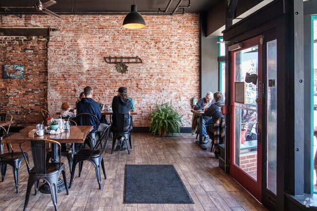 The Brickhaus in Ridley Park offers full restaurant service as well as takeout coffee.