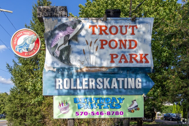 The skating rink at Trout Pond Park is a favorite weekend spot for Hughesville locals.