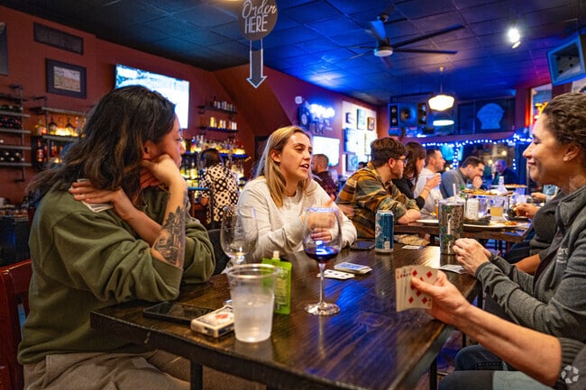 The Gallery Pub offers great pizza and live music and features art produced by local artists.