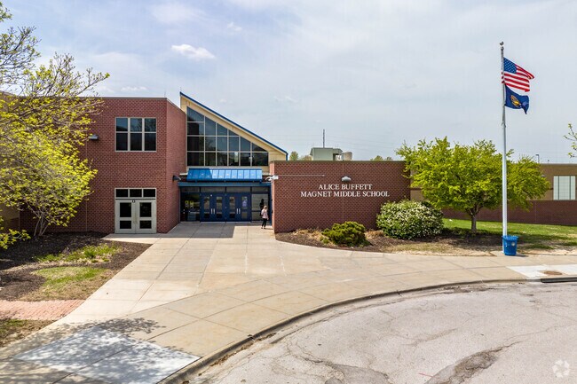 Buffett Middle is a magnet program for grades 5–8 near Tranquility Park.
