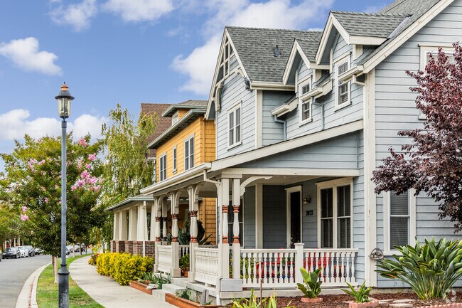 In Central you can find  A-frame homes that are tightly placed next to each other.