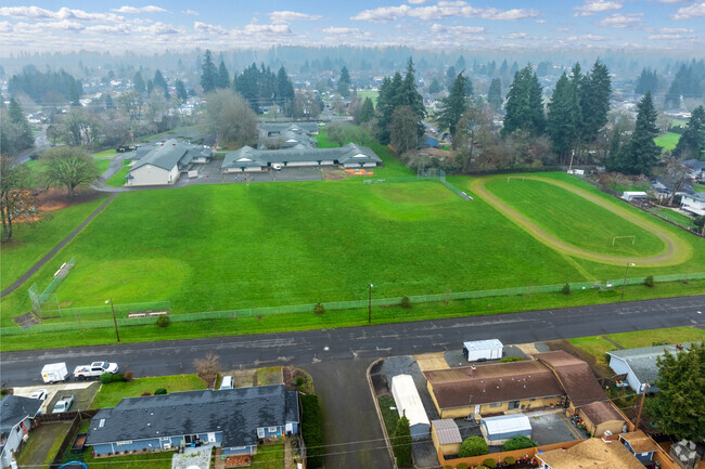 Spring Creek Elementary has a large field for students to enjoy in Eugene, Oregon.