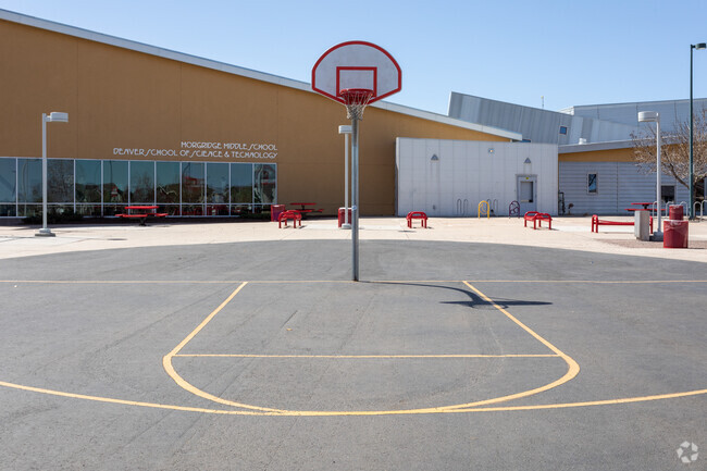 Students of Central Park's Montview Middle School enjoy playing on the basketball courts.
