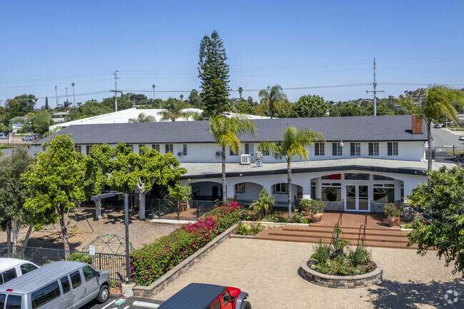 The courtyard of the Kings Academy in Escondido is a great place for students to relax.