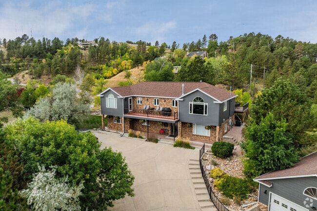 Split level homes in the hills offer stunning views of  Downtown Rapid City.