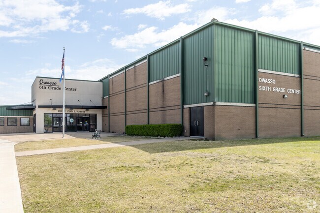 Owasso 6th Grade Center is located on North 129th East Avenue, just South of the high school.