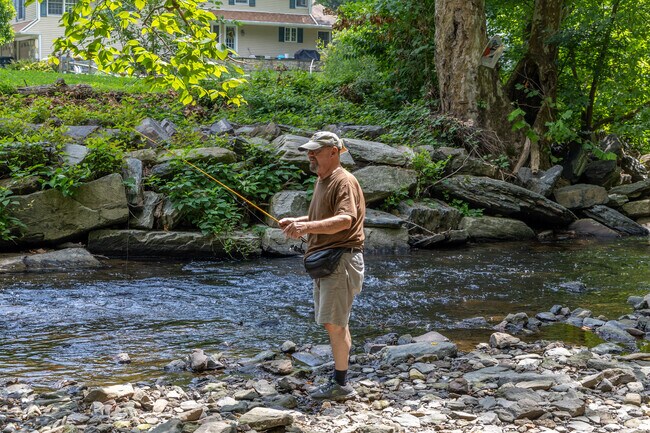 Pennypack Trail near Rockledge offers peaceful fishing spots along the creek.