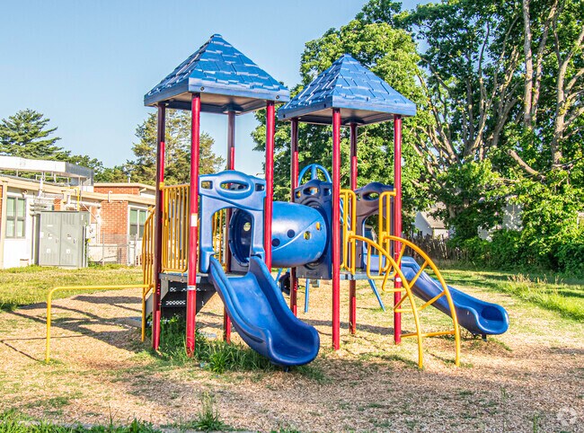 Children can blow off steam on the playground at Tayac Elementary School in the Friendly area.