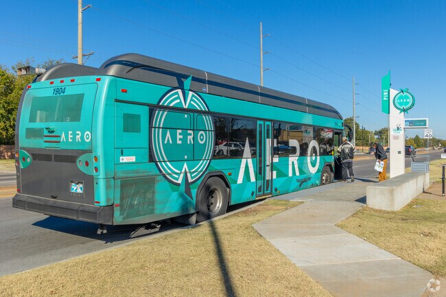 The Aero by Tulsa Transit is 
convenient with multiple stops throughout Joe Louis Addition.