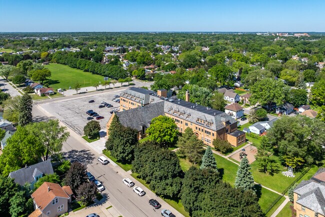 St. John Paul II Classical School and St Philip Park in the distance.