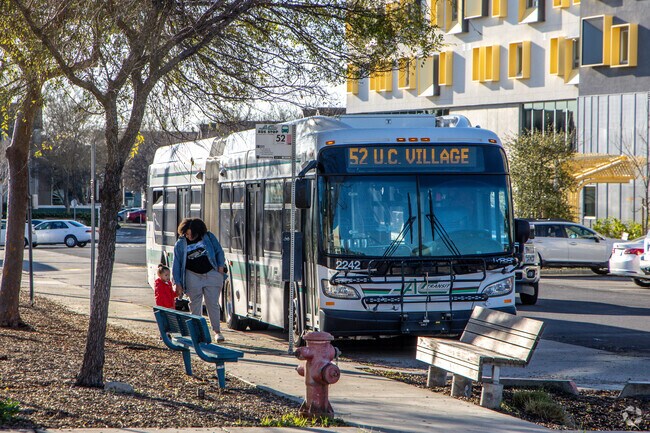 AC Transit has several bus routes for public transportation along San Pablo Avenue.