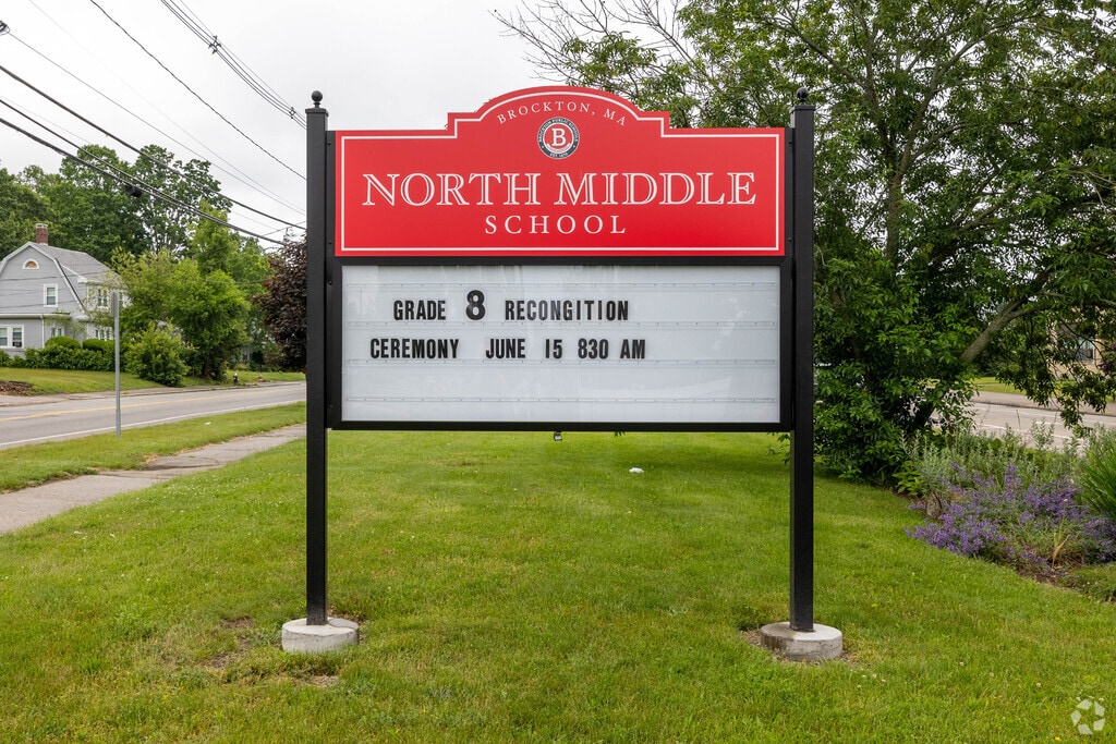 North Middle School In Brockton announces the celebration of grade 8.