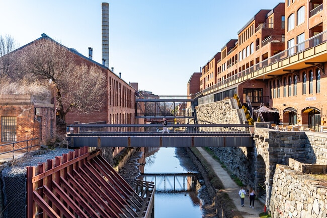 Many Georgetown locals use the C&O Canal as the perfect backdrop for a morning stroll.