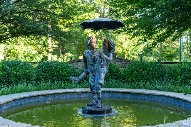 Blackwater Creek Trails have beautiful statues and decorations to see in Dearington.