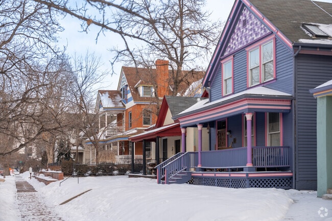 Baker is not lacking in color, plenty of homes sport bright hues.