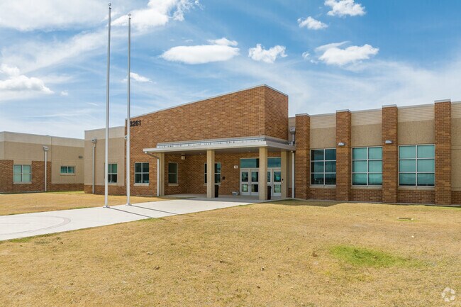 Monta Jane Akin Elementary School serves students in kindergarten through fifth or sixth grade.