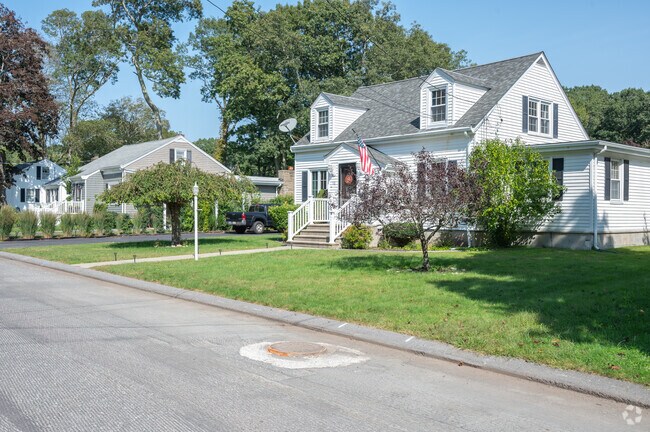 The sense of cozy suburbia in North Dartmouth is reflected in the rows of homes.