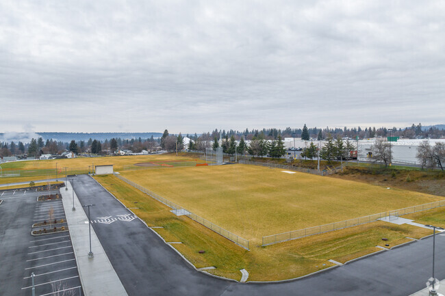 Glover Middle School offers lots of outdoor space for its students.