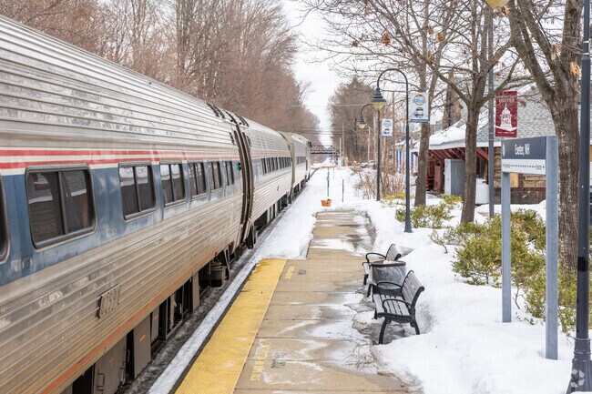 Exeter is an Amtrak served community where you can take the Downeaster North to Brunswick, Maine or South to Boston.