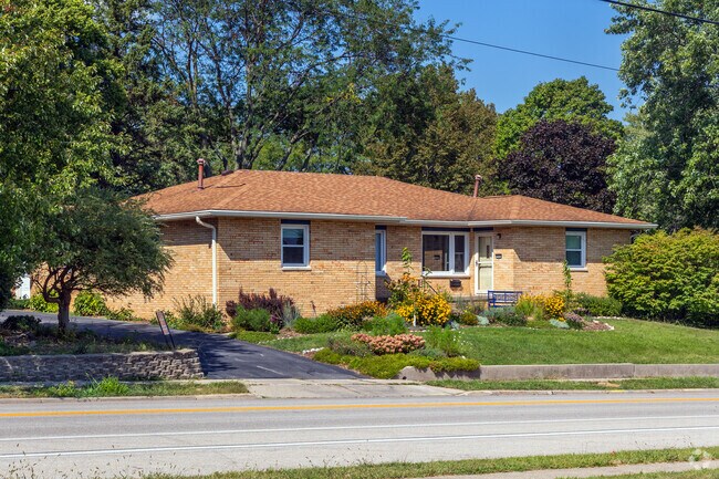 Maple Wood features many single story brick homes with wonderful yards.