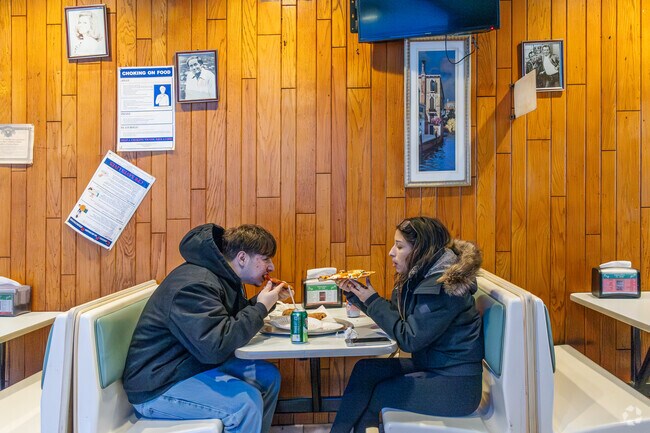 J&V Pizza is a classic with 75 years on 18th Ave in Mapleton, Brooklyn.