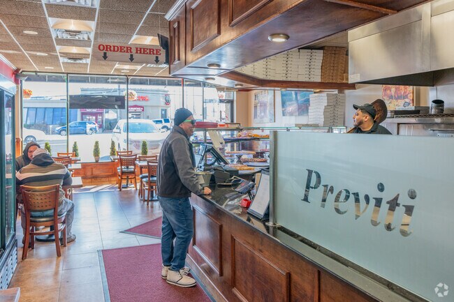 Grab a slice from Previti Pizza & Papazzio in nearby North New Hyde Park.