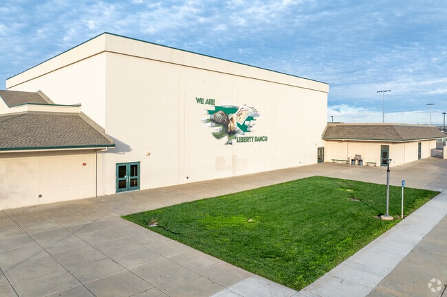 Liberty Ranch High School is a clean and lush campus.