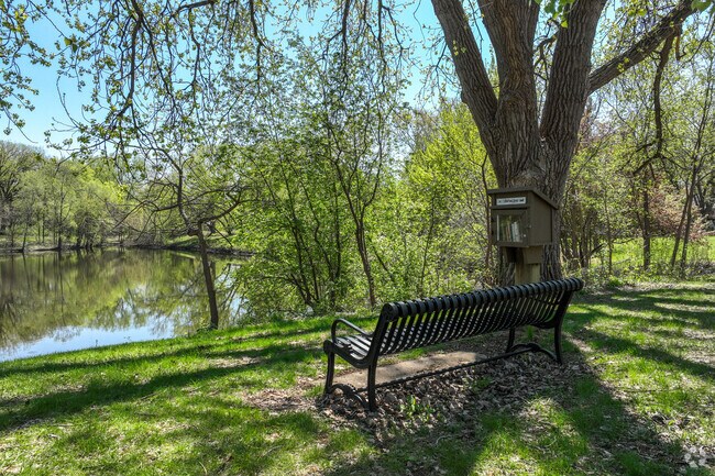 You can sit and relax by the water at Memory Lane Nature Area.