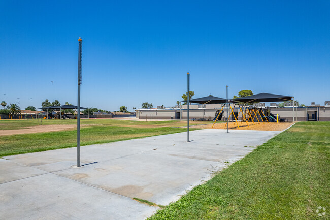Engage in friendly tether ball games at Tumbleweed Elementary School in Phoenix.