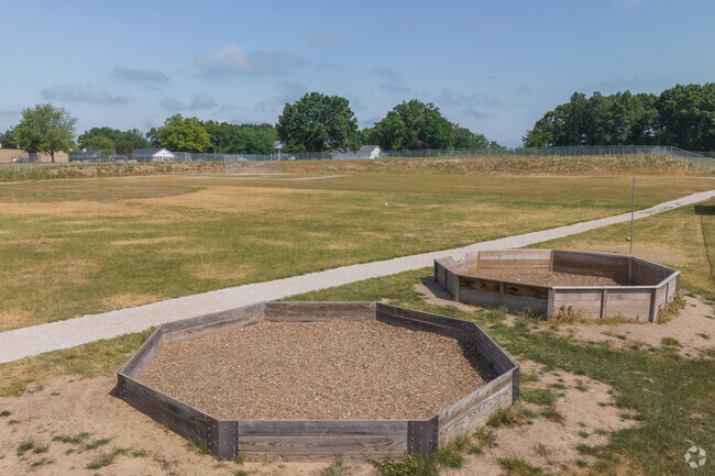 Playground area at Plymouth Christian school on Plymouth Ave in Grand Rapids, MI.