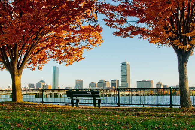 Views of Boston from Memorial Drive, Cambridge