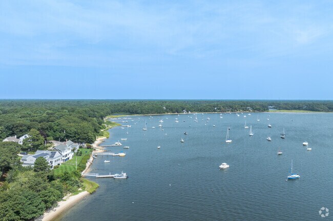 Waquoit Bay offers a safe sheltered place for residents to moor their boat