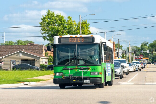 The Cedar Rapids Transit has stops in and around the Cherry Hill Park area to get you anywhere.