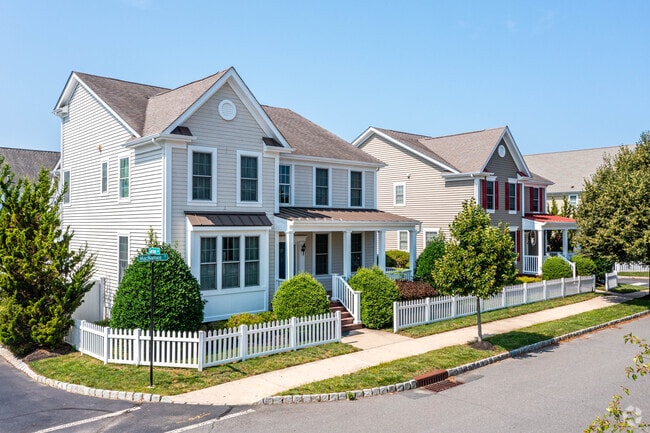 Colonial homes can be found lining most streets in Plainsboro, NJ.
